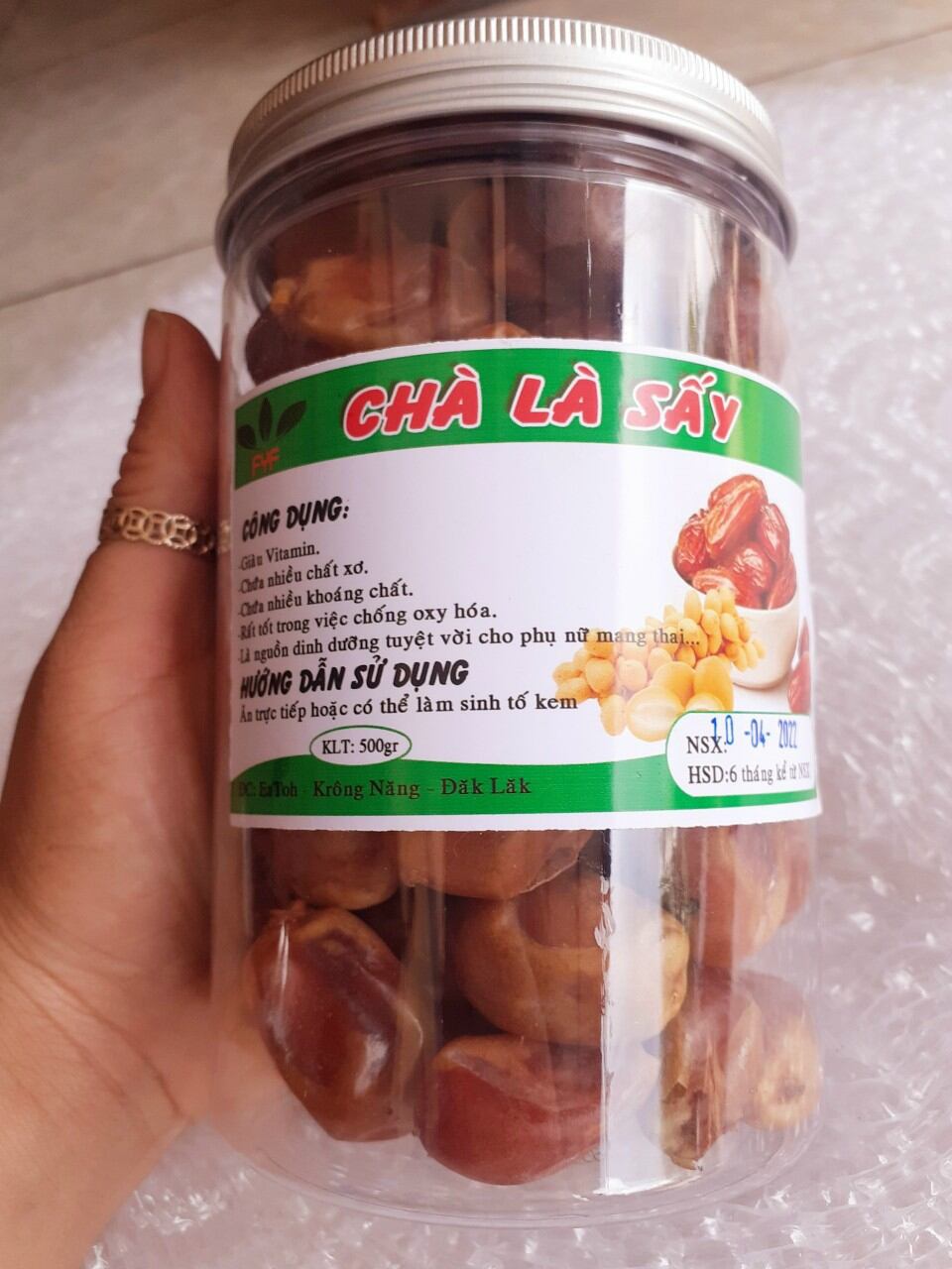 500gr chà là sấy nhập khẩu, loại 1 ngon ngọt, chà là nâu, chà là mật
