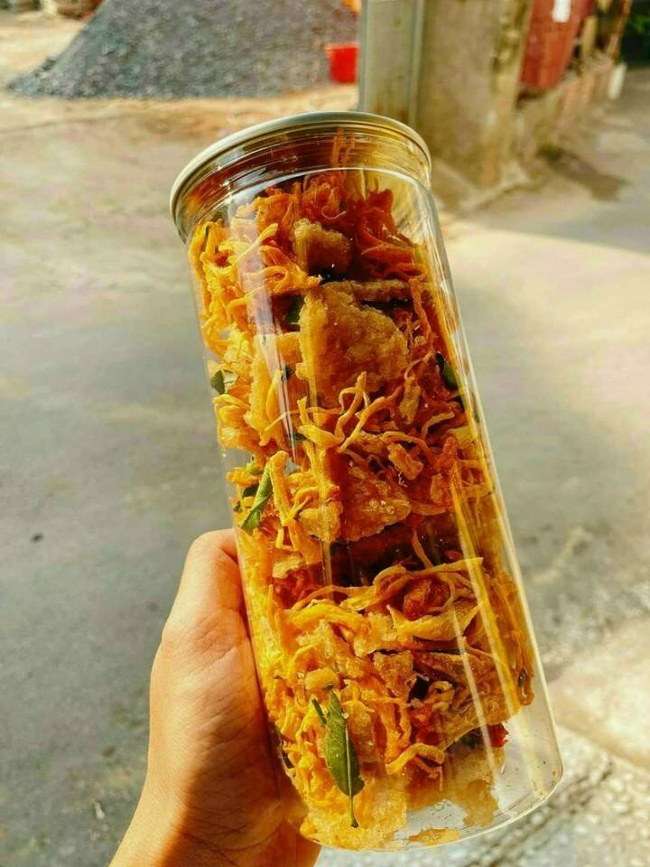 Hũ pet -300gram cơm cháy lắc khô gà