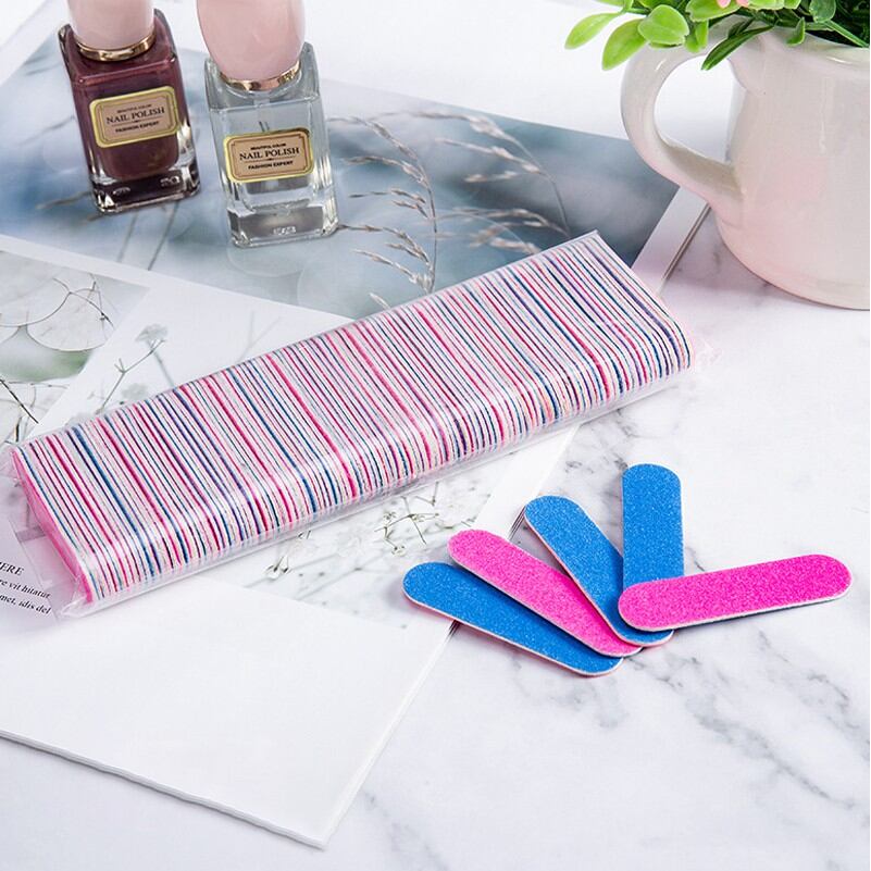 Set 10/50/100 dũa móng tay, móng chân 2 mặt nhám mini tiện lợi