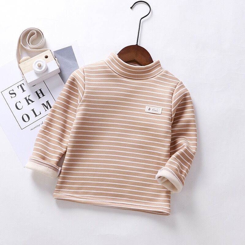 Áo giữ nhiệt lót lông cổ cao 3 phân cho bé