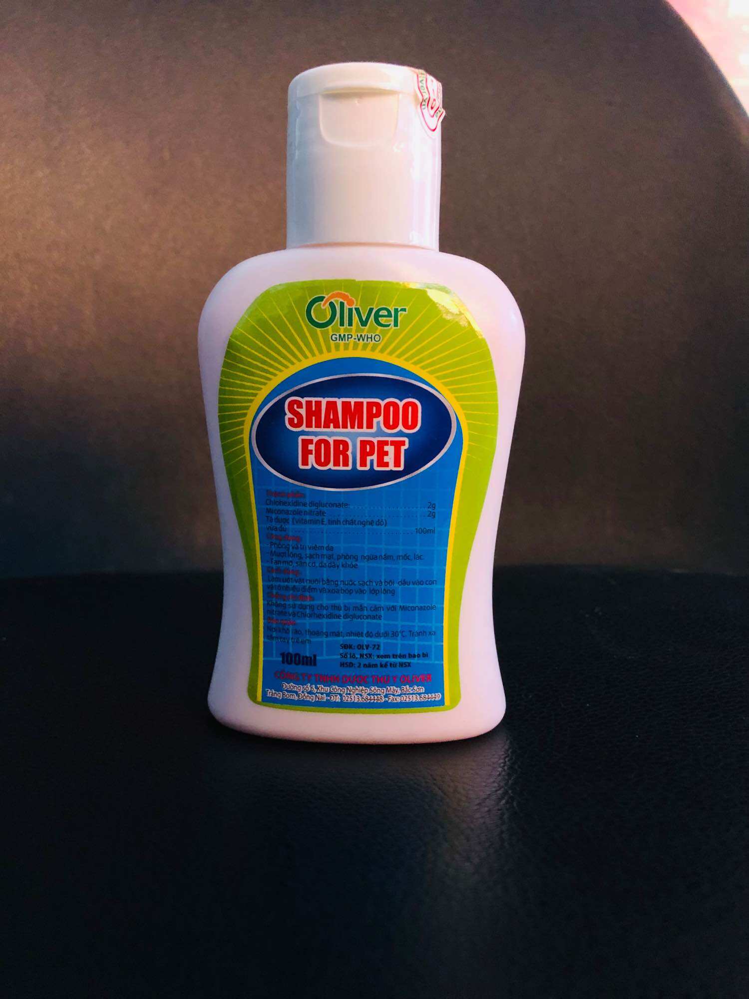 Xà bông tắm gà, Shampoo for pet 100ml oliver.
