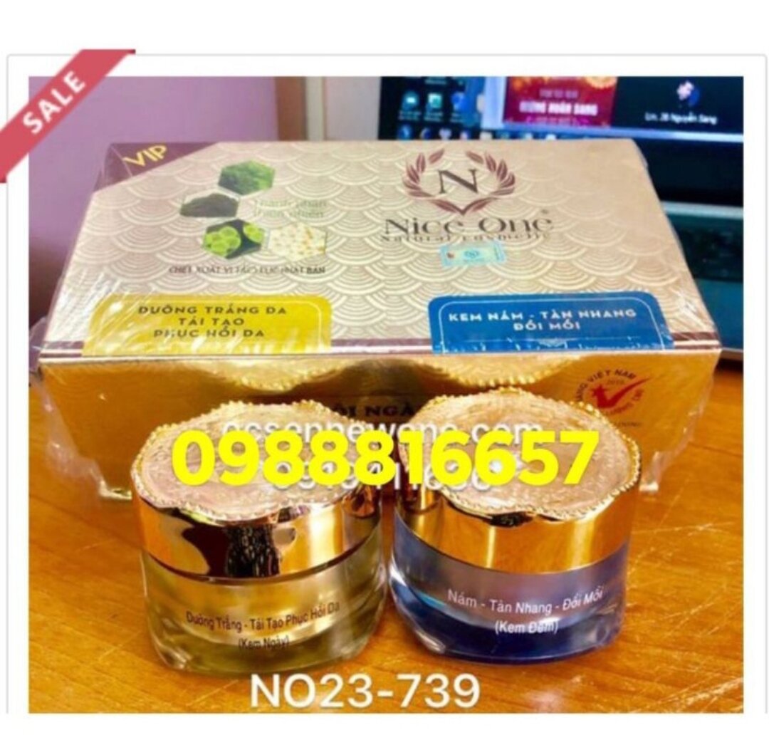 Bộ đôi ngày đêm kem hỗ trợ nám Nice one (35g-35g)