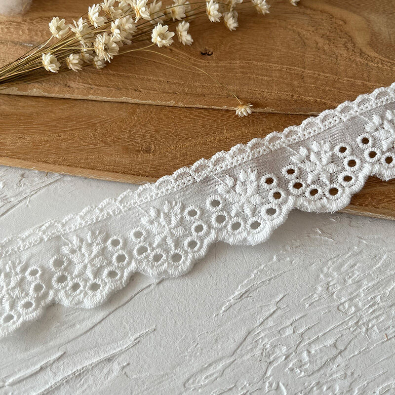 Vải Thêu Ren Cao Cấp DIY Thủ Công Viền Quần Áo Vải Cotton Phong Cách Nhật Bản Viền Ren Viền Thắt Nút
