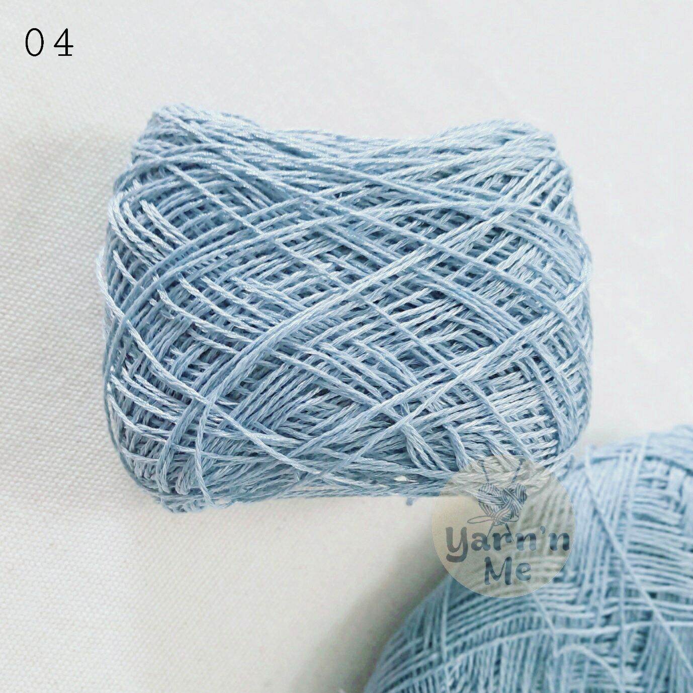 (01-20) Sợi cotton bóng Thái se 0.8mm, đan móc áo váy