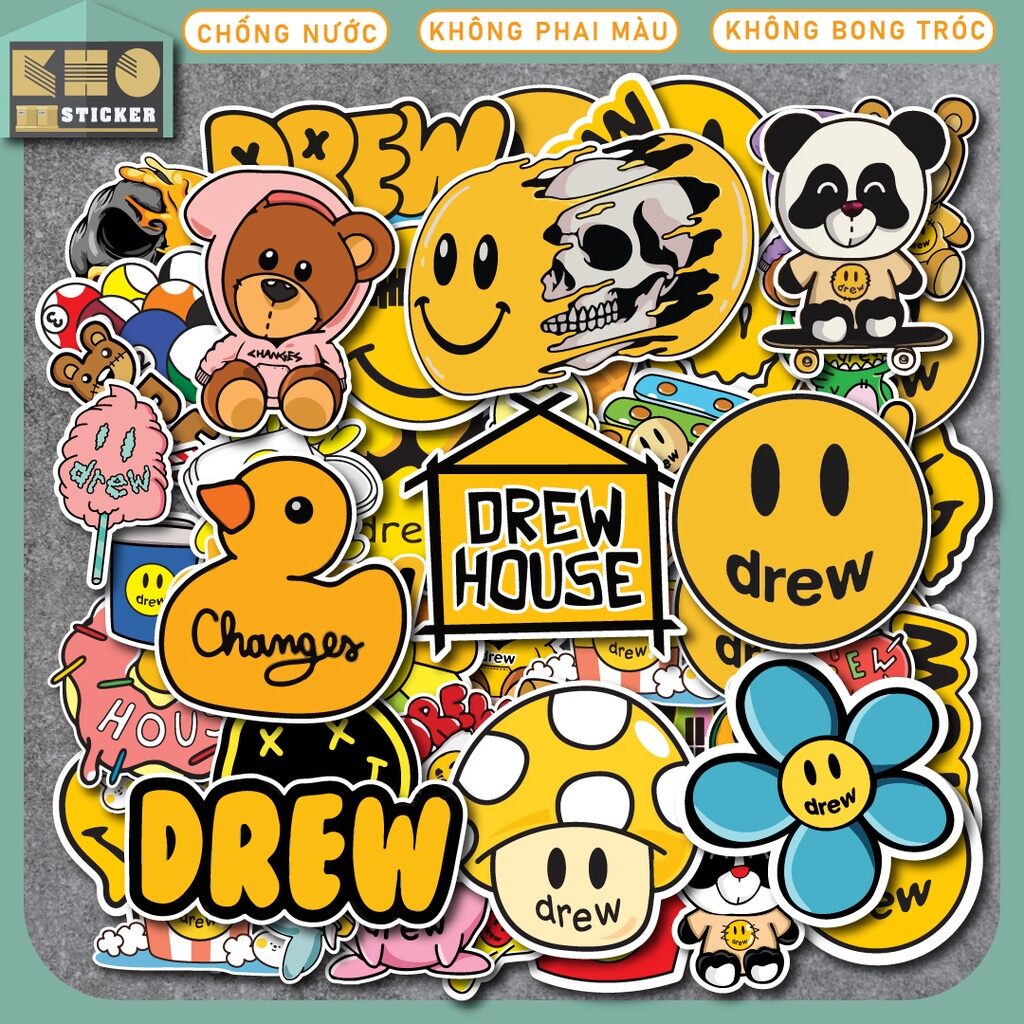 Decal Sticker Dán dễ thương mẫu ngẫu nhiên
