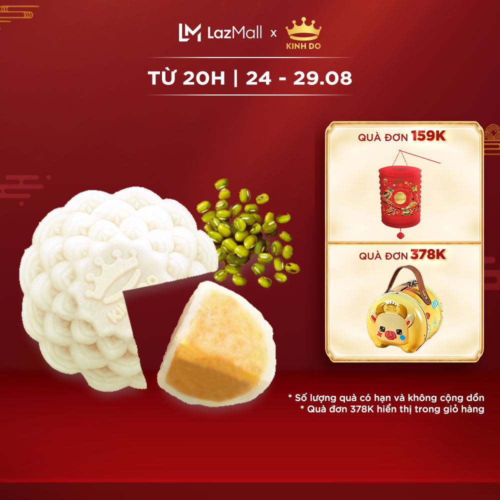 Bánh trung thu kinh đô - bánh dẻo nhân ngọt 180g/ 230g