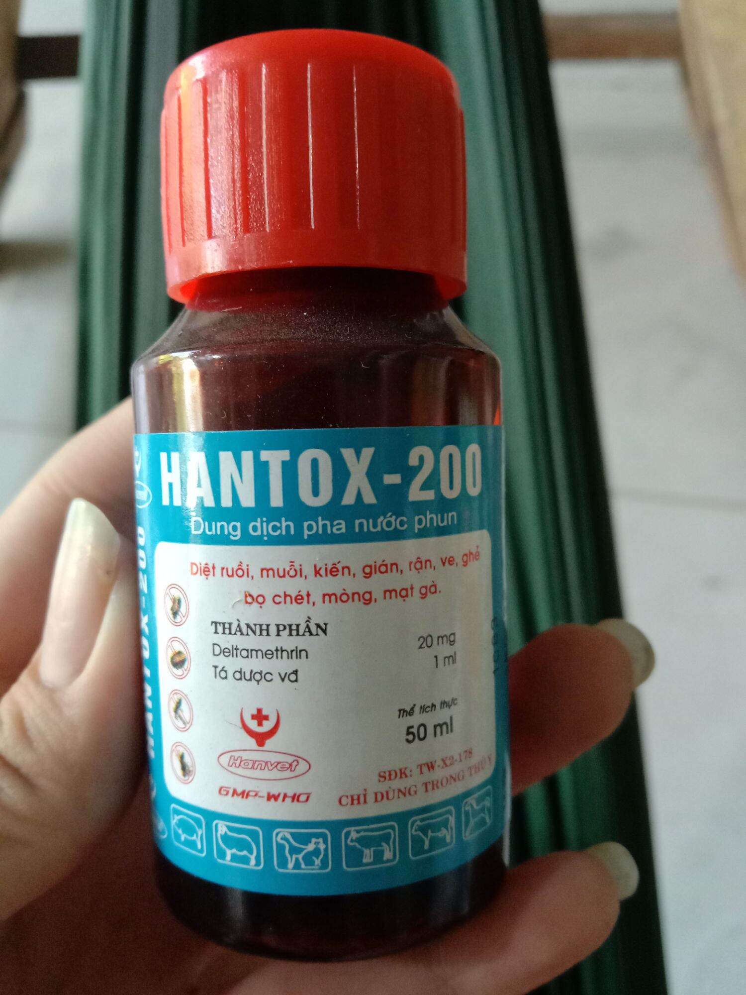 HANTOX-200 CHAI 50ML_Phun xịt ruồi muỗi,kiến gián, rận ve,ghẻ bọ chét, mòng