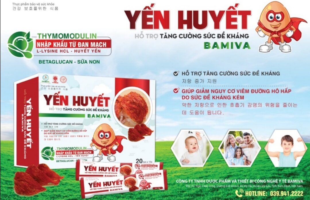 Yến huyết bamiva tăng cường sức đề kháng