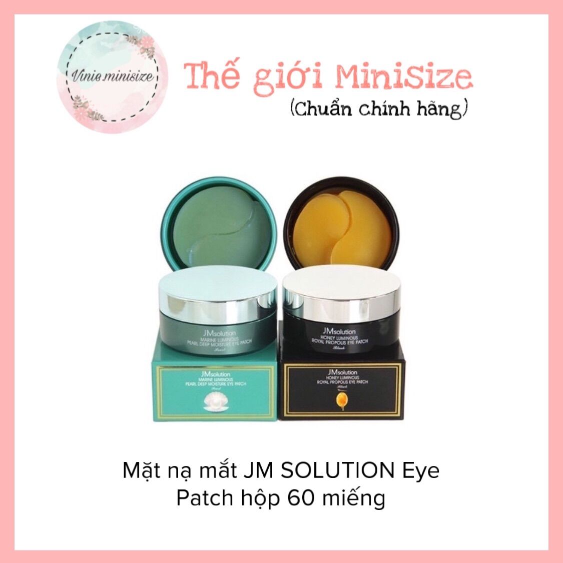Mặt nạ mắt jm solution eye patch hộp 60 miếng/ mask mắt jmsolution | vinie.minisize