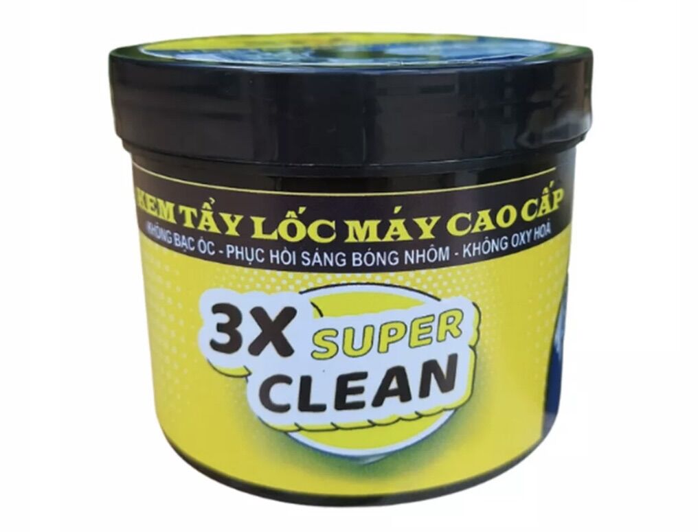 Kem Tẩy Lóc Máy không hại màu nhôm xe 3x super clean 500gr