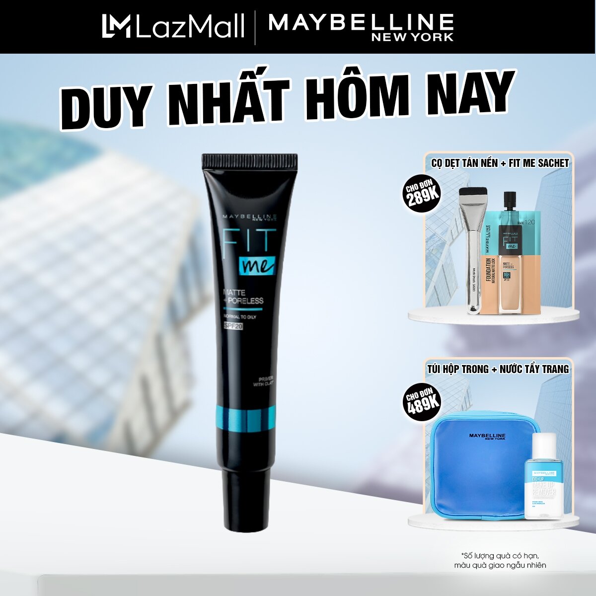 Kem Lót Kiềm Dầu Ngăn Xuống Tông SPF 20 Fit Me Primer Matte+Poreless Maybelline New York 30ml