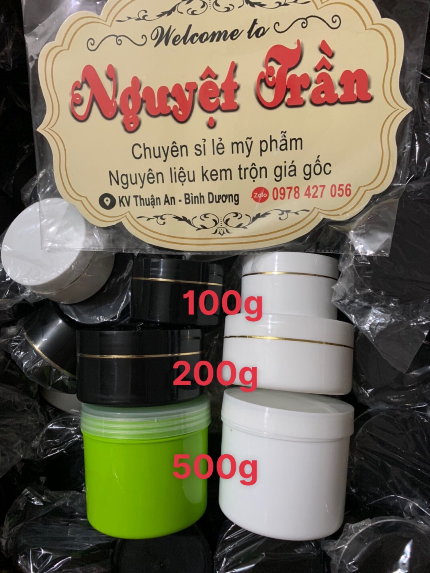 Sỉ hũ nhựa đựng kem 100g,200g,500g