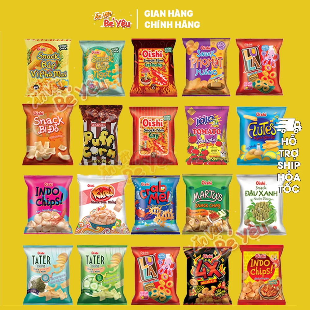 Combo 10 gói snack oishi 32gr