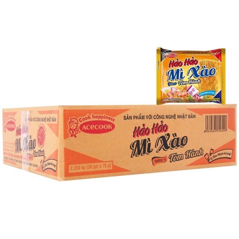 Mì Hảo Hảo Xào Khô Vị Tôm Hành TH 30 gói