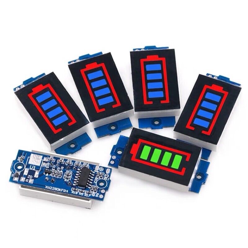 Mạch báo dung lượng pin 1s 3,7v, 2s 8,4v. 3s 12,6v 4s 16,8v 5s 21v 6s 25,2v.