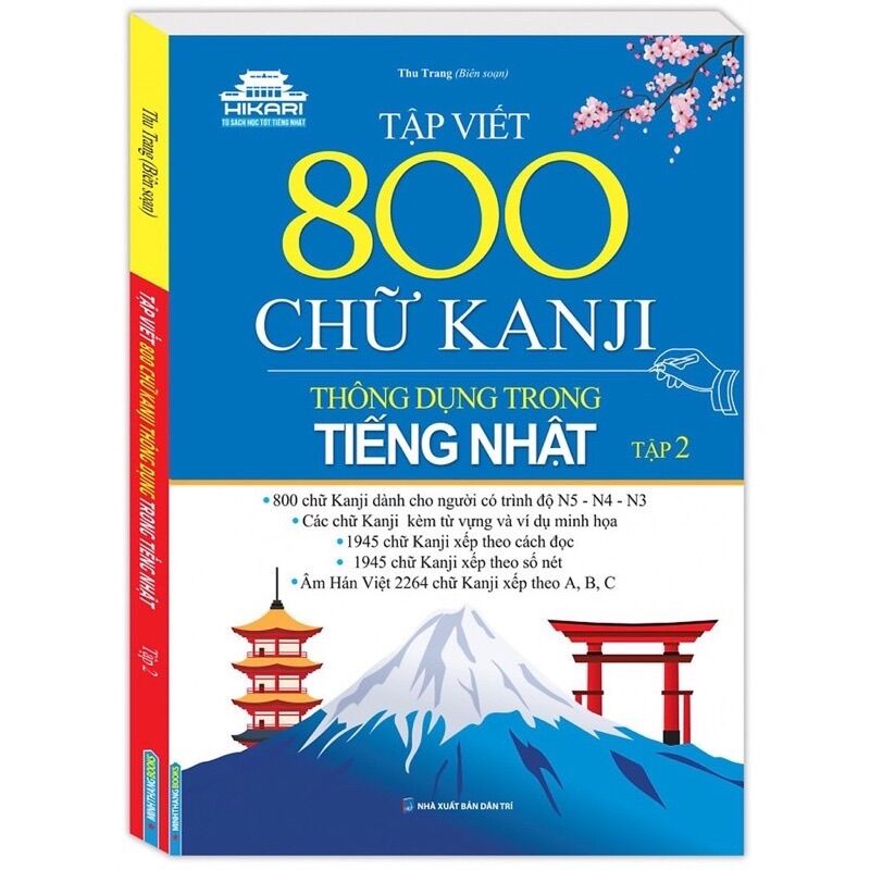Sách - tập viết 800 chữ kanji thông dụng trong tiếng nhật