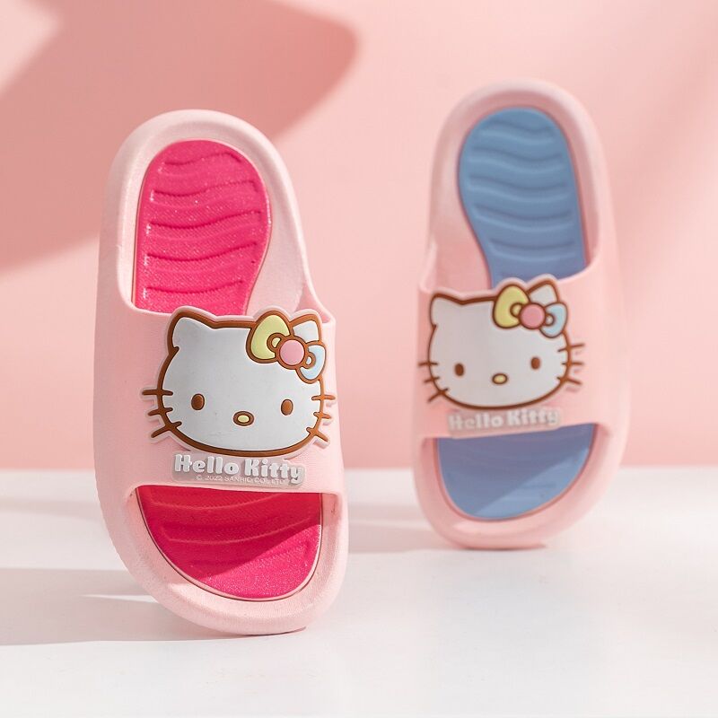 Dép Lê Trẻ Em Sanrio Dép Lê Mẹ Con HelloKitty Gia Dụng Trong Nhà Em Bé Chống Trượt Tắm Mùa Hè Cho Bé Gái