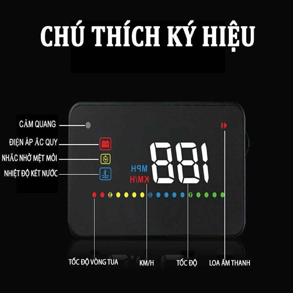 Hiển Thị Tốc Độ Lên Kính Lái HUD A200 Cực Sắc Nét
