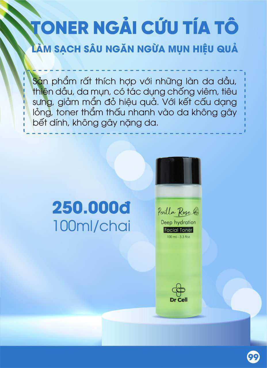 Toner Ngãi Cứu Tía Tô DR CELL 100ml