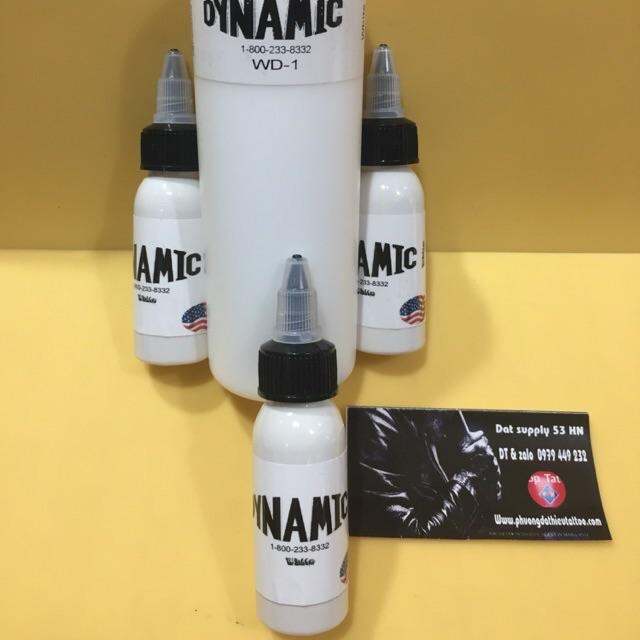 Mực xăm hình Dynamic mầu trắng