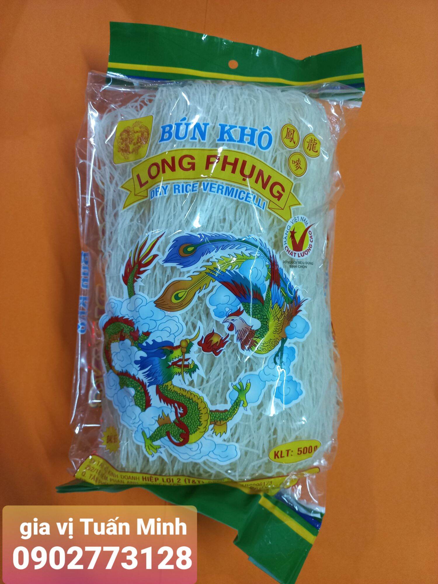 Bún gạo khô hiệu Long Phụng 500g