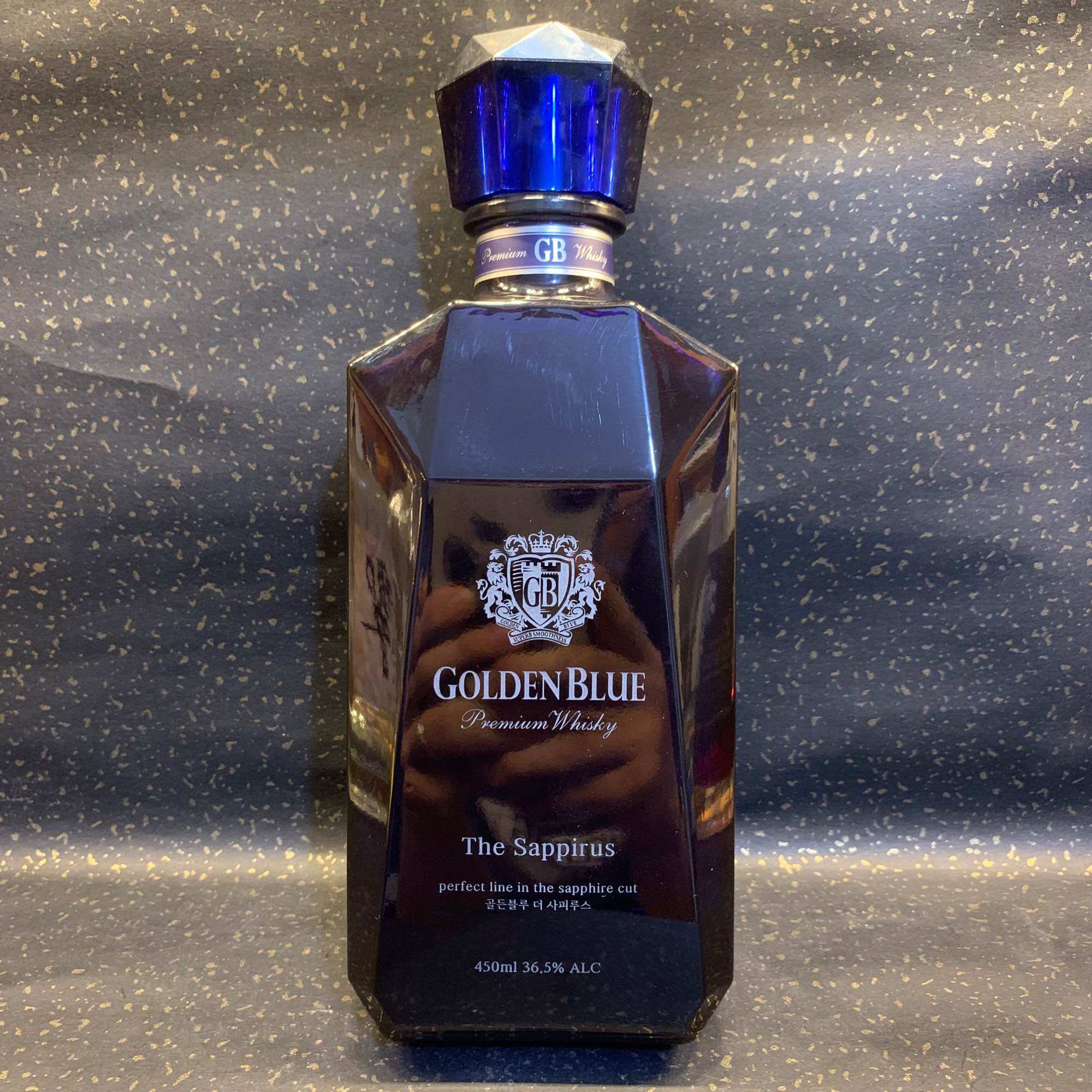 Chai golden blue, thủy tinh xanh, hàn quốc