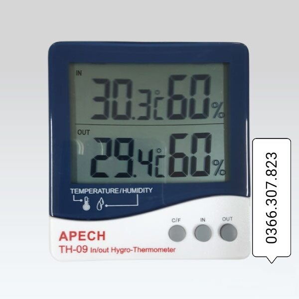 Máy đo nhiệt độ, độ ẩm môi trường APECH TH-09