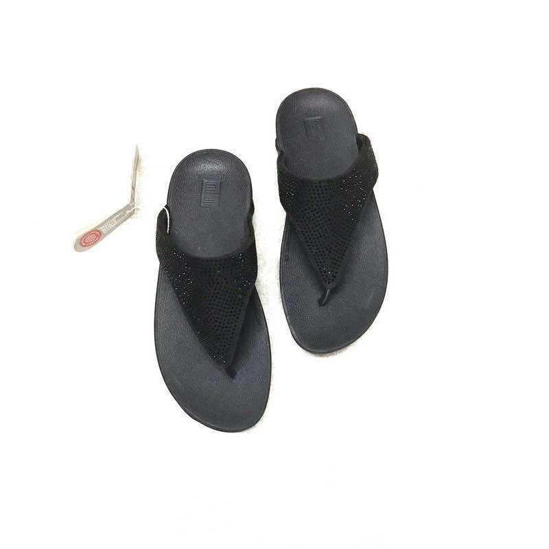 Dép fitflop kẹp ủi đá  đen vnxk
