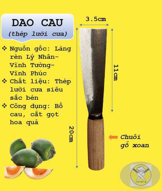 BENS- Dao bổ cau bằng thép lưỡi cưa cắt gọt cực sắc bén- làng nghề rèn truyền thống Lý Nhân