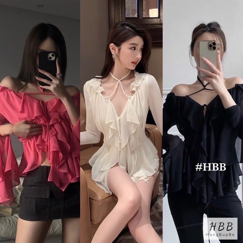 (SẴN) Áo trễ vai nữ Hàn Quốc
