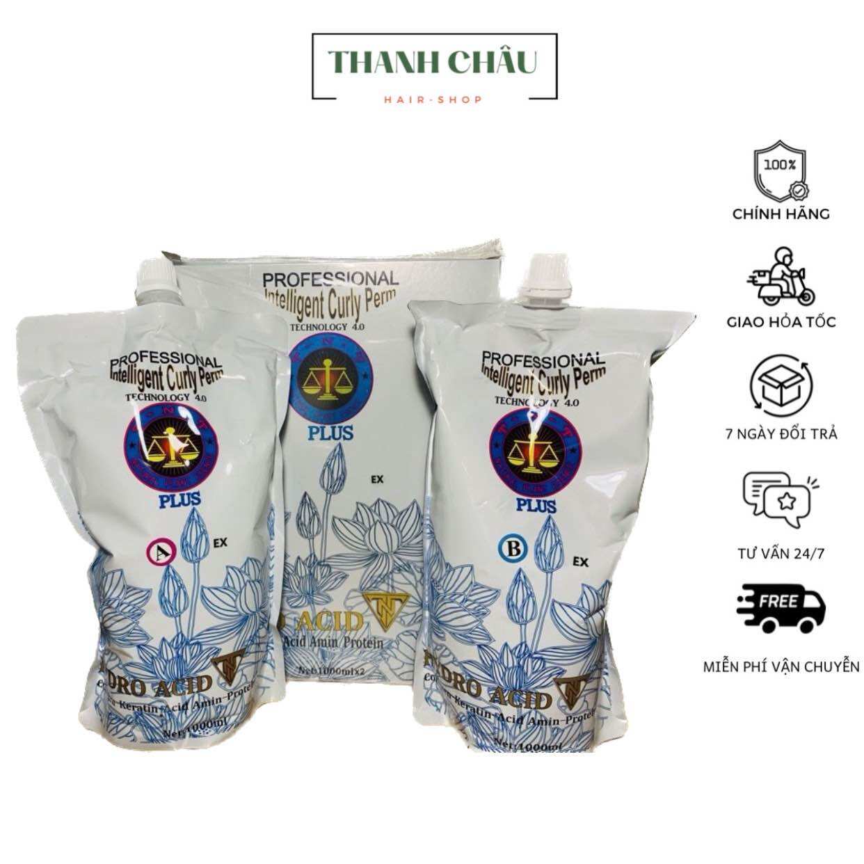 Uốn ép hydro acid 1000ml dành cho tóc khoẻ