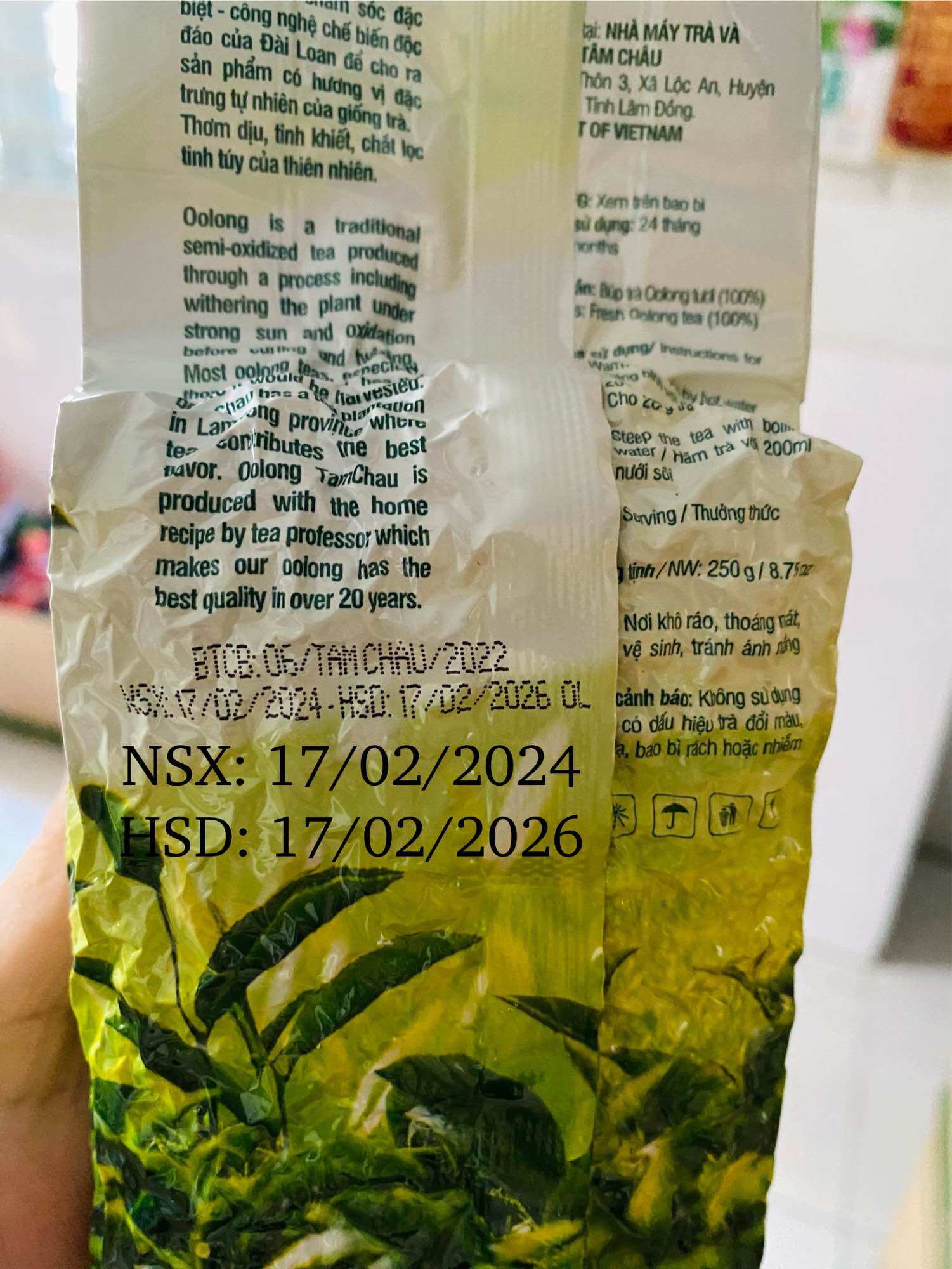 [HCM]{CHÍNH HÃNG} Trà Ô long Oolong Tâm Châu 250g