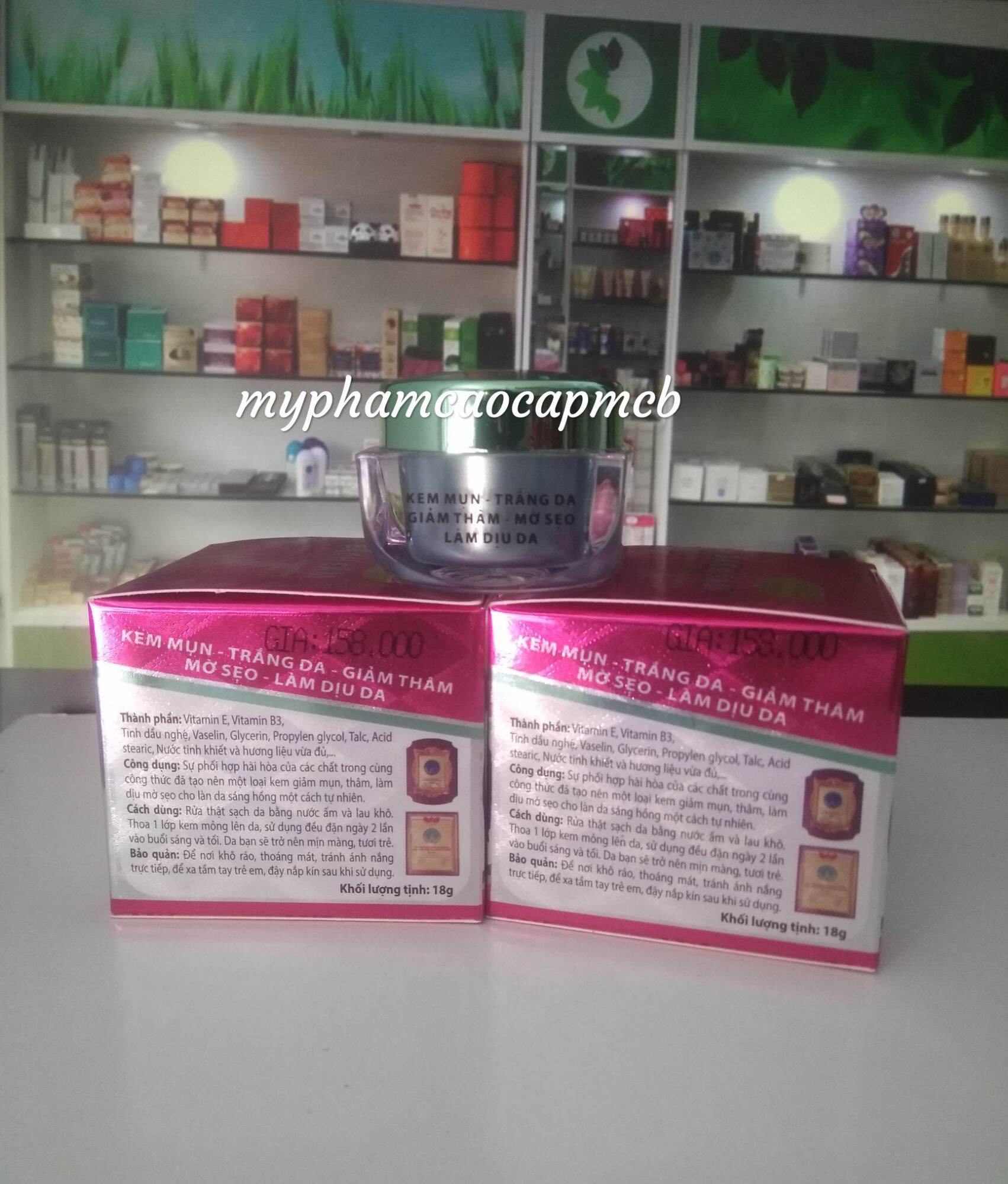 kem bạch sâm mụn thâm trắng da18g
