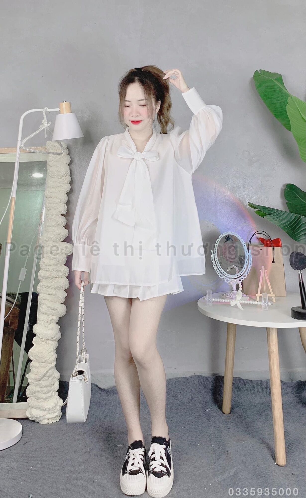 Áo Kiểu Voan Cột Nơ To