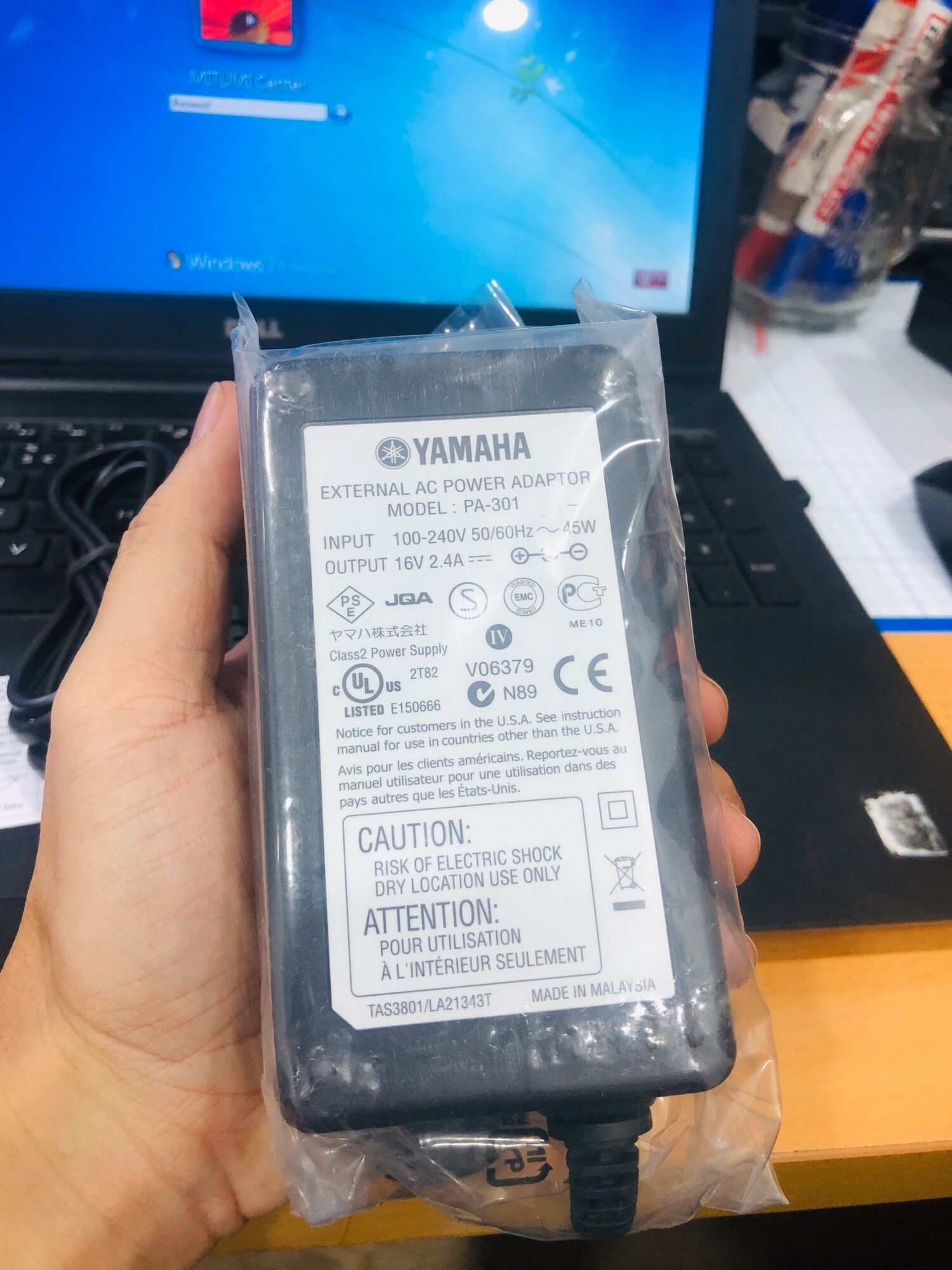 Adaptor nguồn yamaha 16v-2.4a made in malaysia