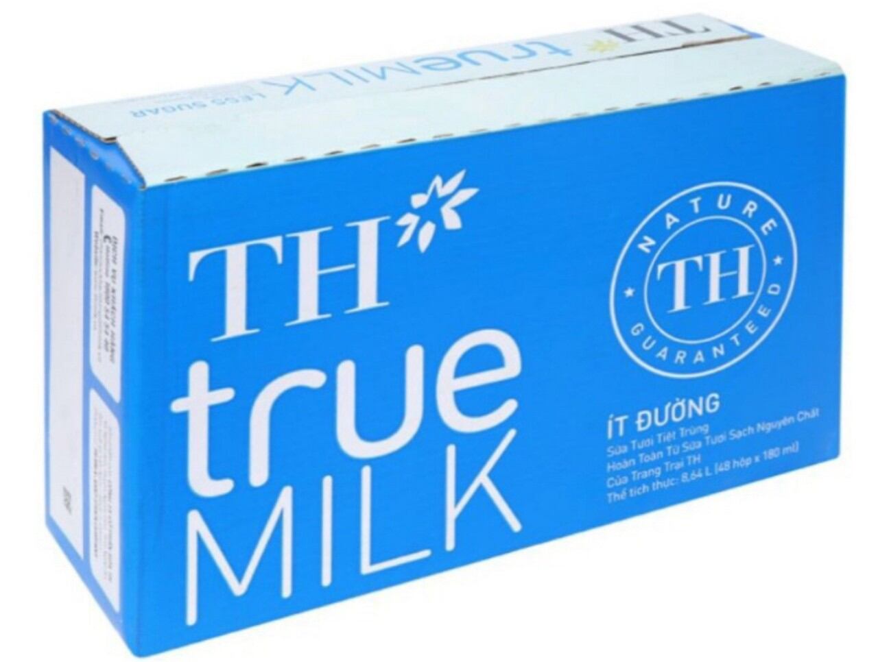 Thùng 48 hộp sữa th true milk ít đường 110ml