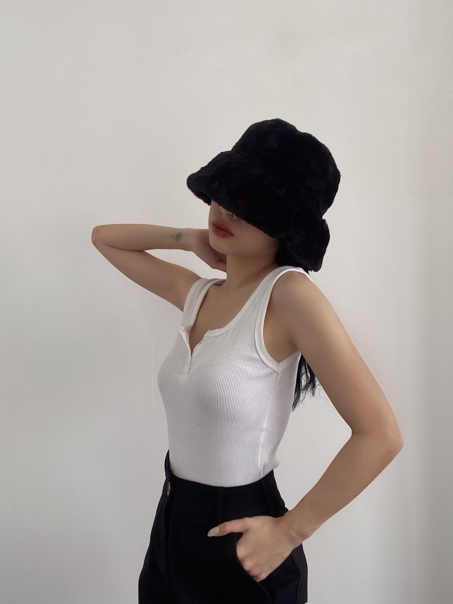 Áo ba lỗ sát nách nút gài Button Top