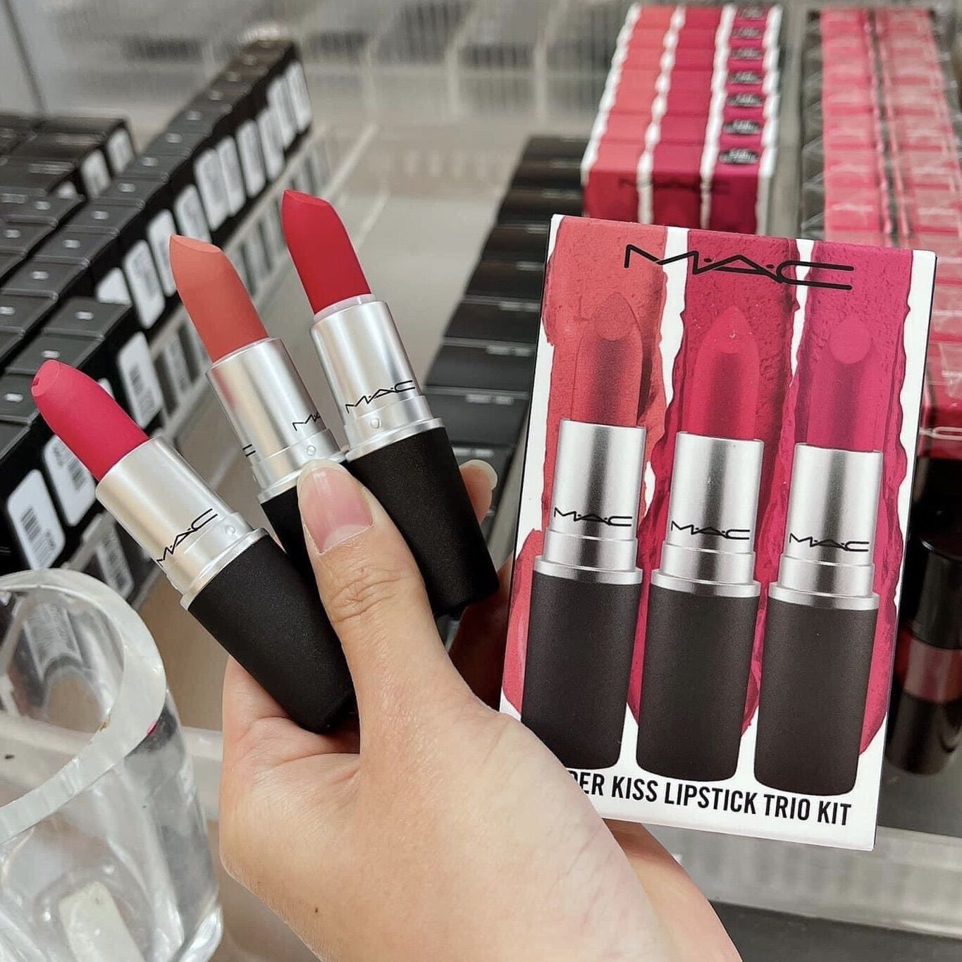 [CÓ SẴN] SET SON MAC POWDER KISS FULLSIZE