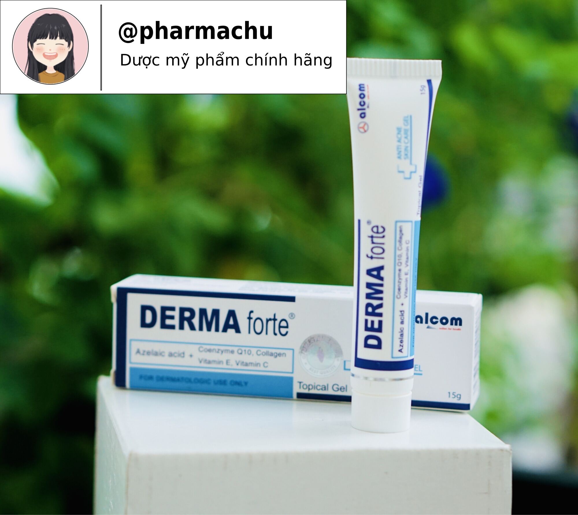[HCM]Derma Fort e 15g Gel Giảm mụn trứng cá ngừa thâm mờ sẹo giá rẻ