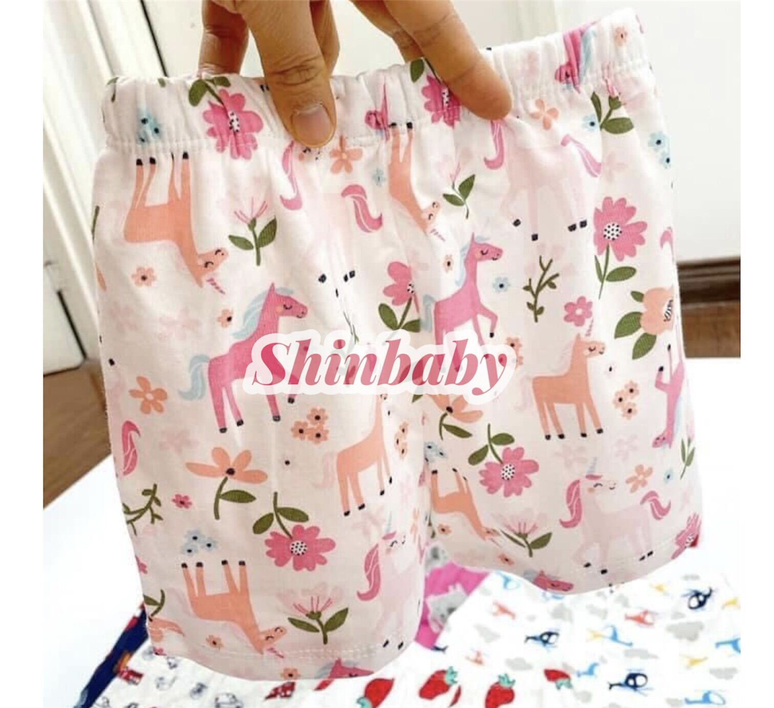 Cute cotton shorts made from synthetic fabric soft and comfortable