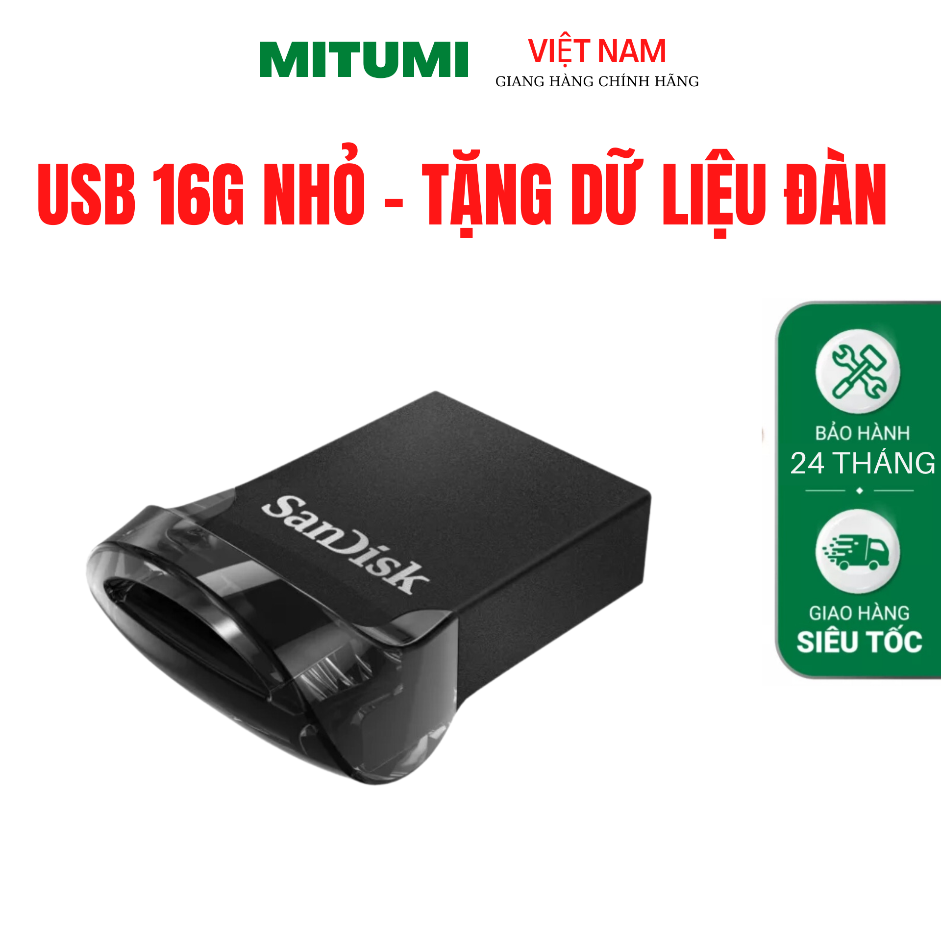 USB 16G Nhỏ - Tặng kèm dữ liệu Sampler các dòng đàn Yamaha - Roland - Korg