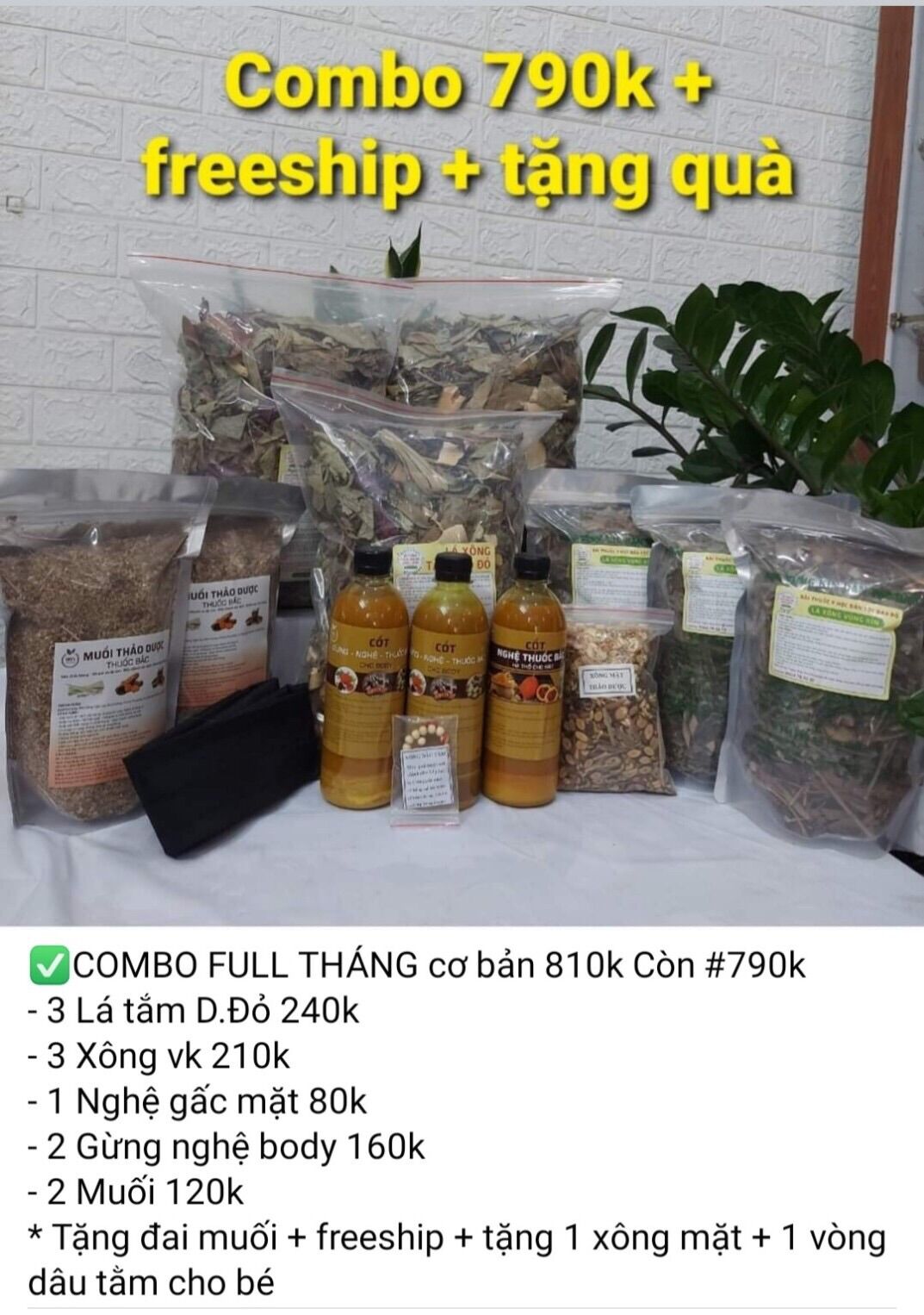 Lá tắm dao đỏ , trọn bộ ở cữ sau sinh cho mẹ và bé