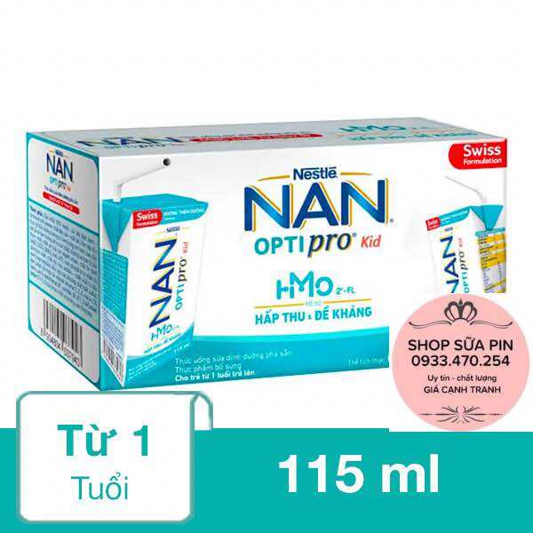 Thùng 36 hộp sữa Nan optipro HMO 115ml