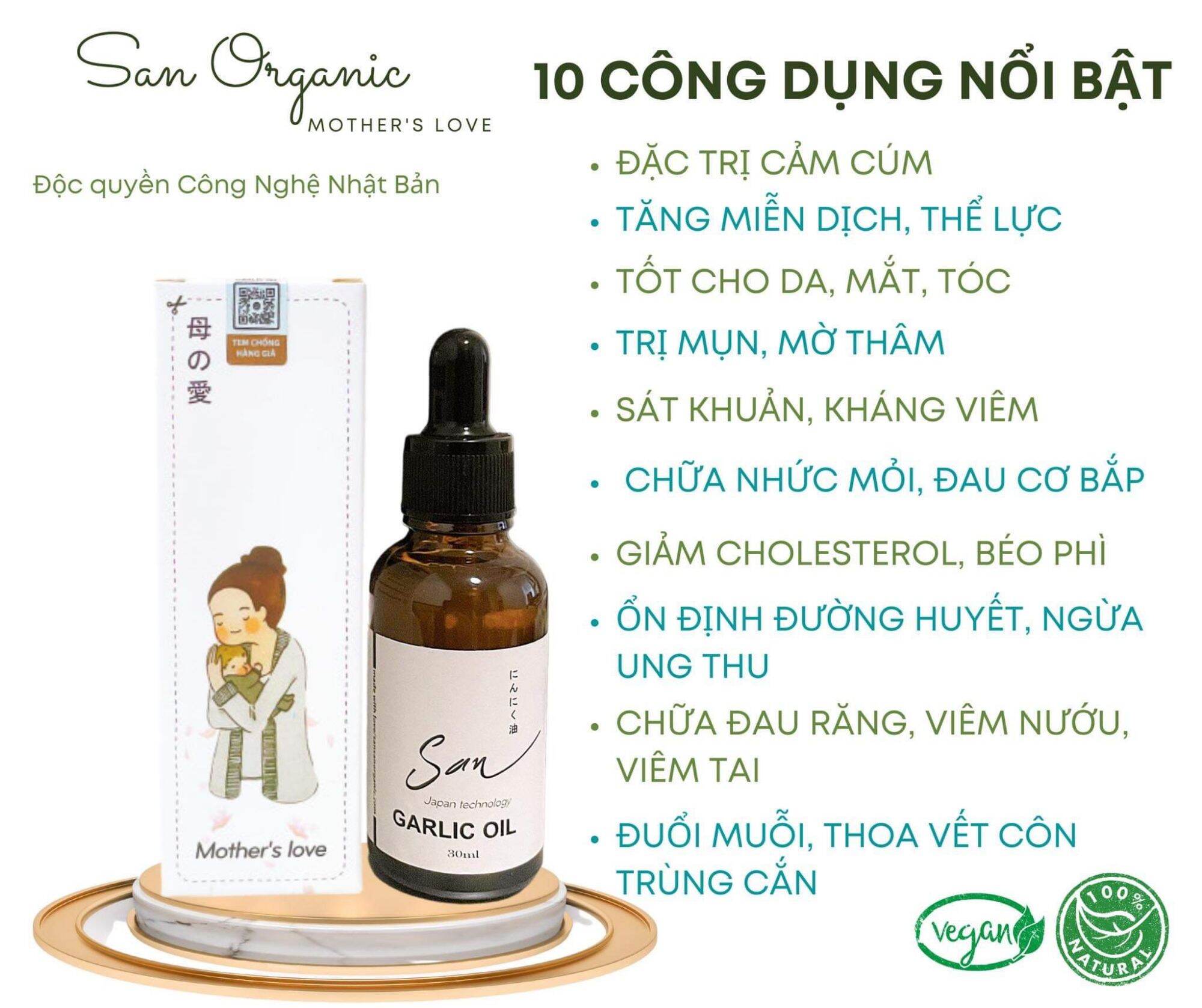 Tinh dầu tỏi San organic 30ml