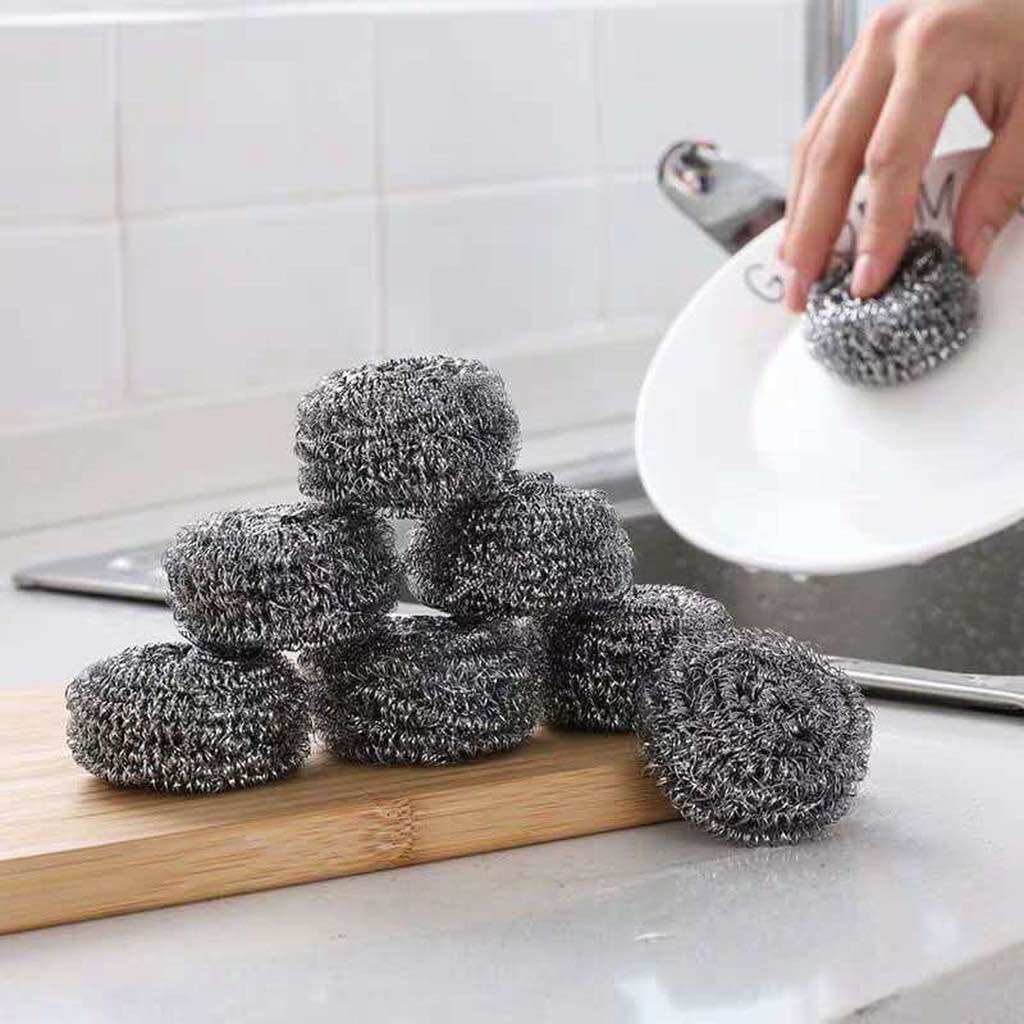 🥘 Set 6 Miếng Cước Inox Nén, Chà Nồi Siêu Dày