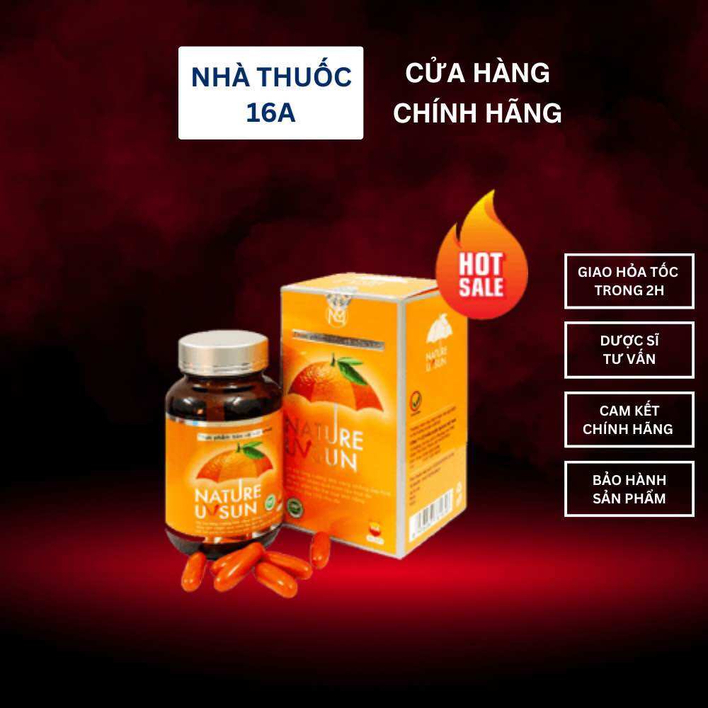 Viên uống chống nắng nature uvsun - miễn phí vận chuyển - date 2025 - uv sun hỗ trợ chống oxy hóa và làm sáng da - lọ 30 viên