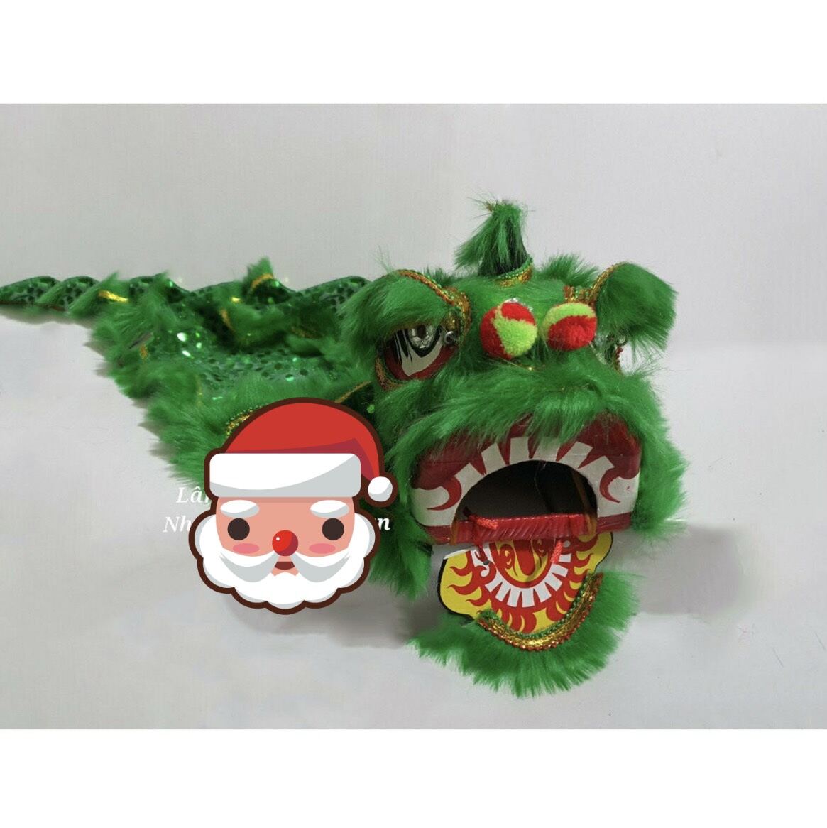 Múa lân cầm tay mini có đèn cho bé