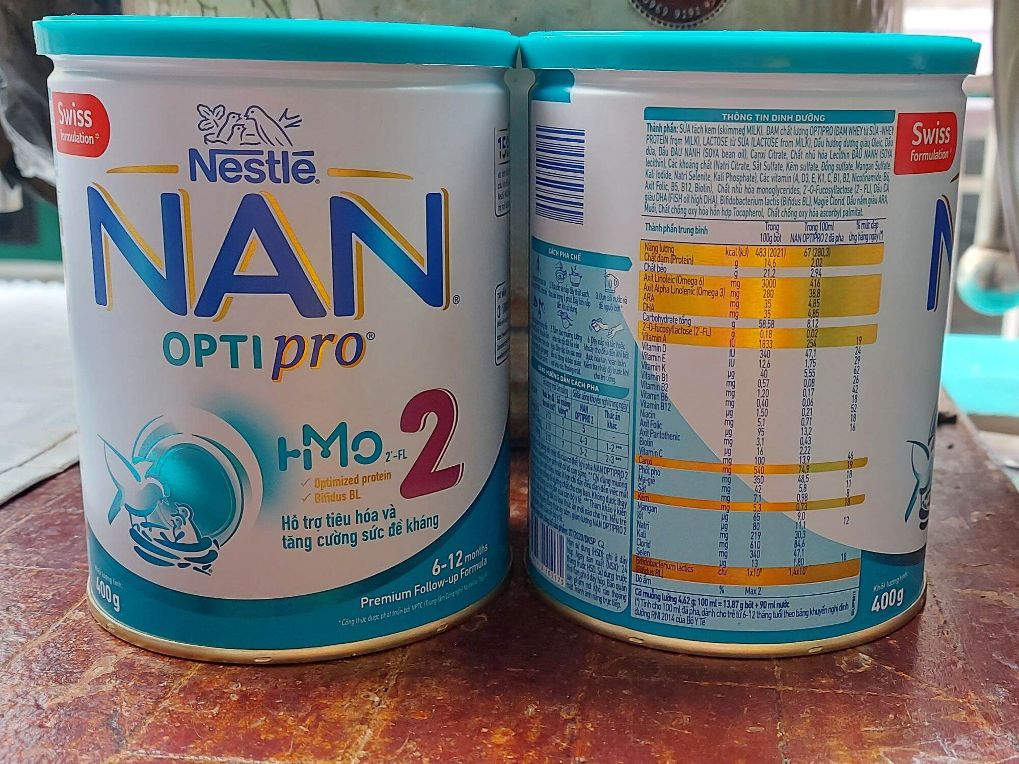 Sữa bột nan optipro hmo 2 400gr