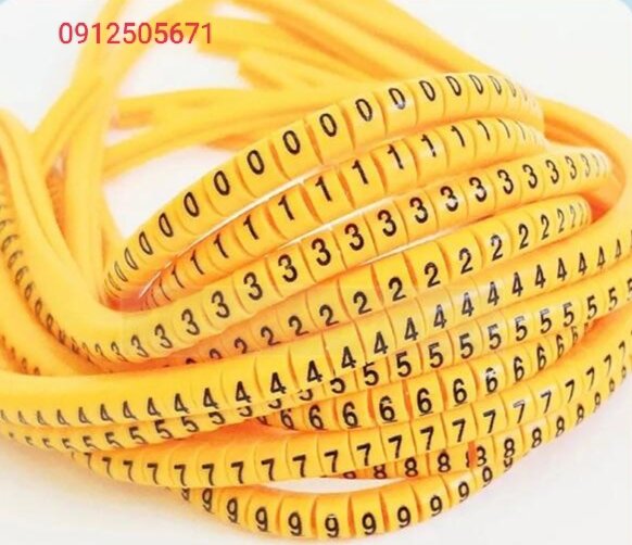 1000cái/lốc số đánh dấu dây cáp 1.5 từ 0_9