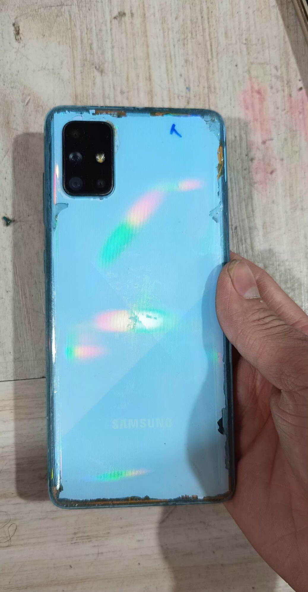 Cụm xác Samsung A71 Nguyên cây sạc ko lên lấy LK